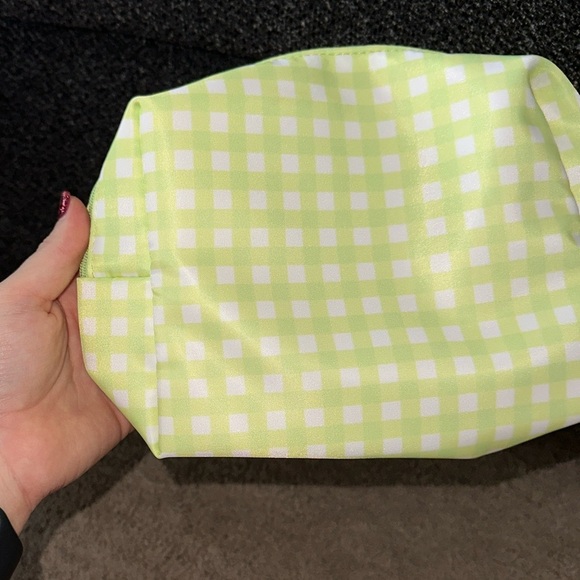Ipsy Green Gingham Cosmetic Bag - Picture 3 of 6
